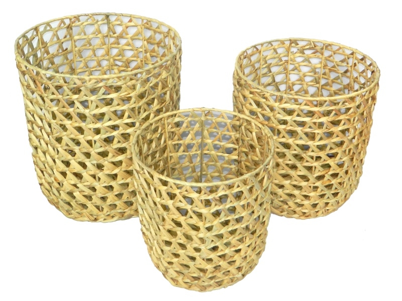 Ultimate Open Weave Water Hyacinth Baskets - Nesting Storage Set